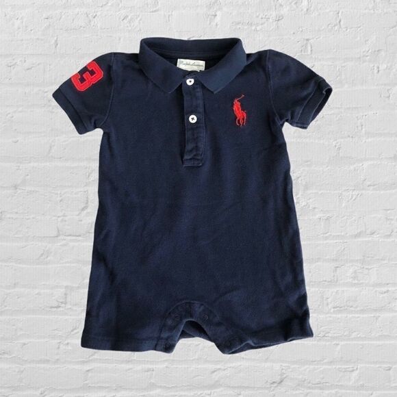 Ralph Lauren Pique Romper Onsie - Picture 1 of 5